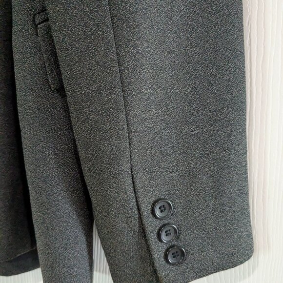 Alfani Women's Gray Two‑Button Blazer, Size 10, Notch Collar, Fully Lined - Picture 9 of 13